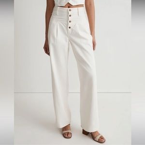 Superwide-Leg Jeans in Vintage Canvas: Button-Fly Edition